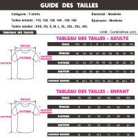 Guide tailles t-shirt Fall Guys
